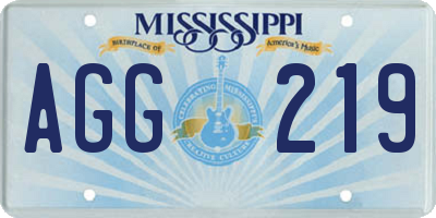 MS license plate AGG219
