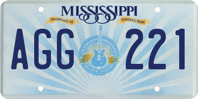 MS license plate AGG221