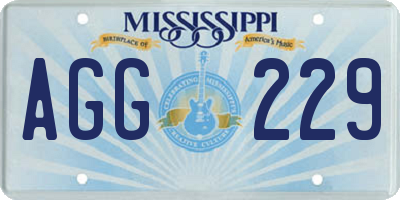MS license plate AGG229