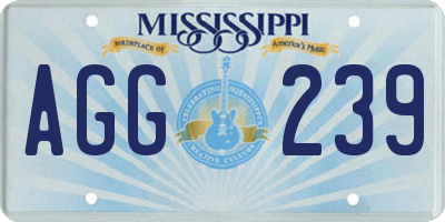 MS license plate AGG239