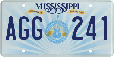MS license plate AGG241