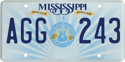 MS license plate AGG243
