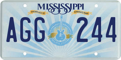 MS license plate AGG244