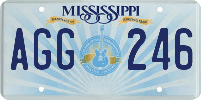 MS license plate AGG246