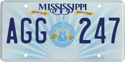 MS license plate AGG247