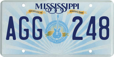 MS license plate AGG248