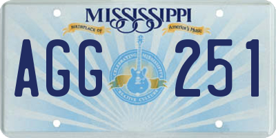 MS license plate AGG251