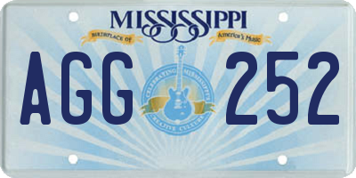 MS license plate AGG252