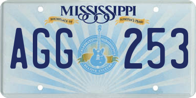 MS license plate AGG253