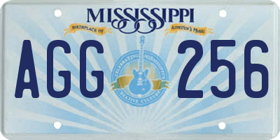 MS license plate AGG256