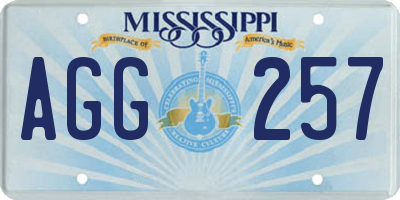 MS license plate AGG257
