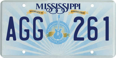 MS license plate AGG261