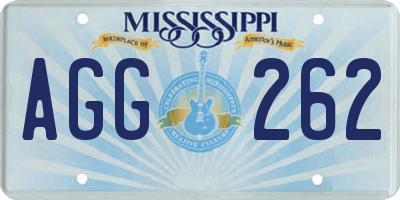 MS license plate AGG262