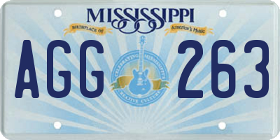 MS license plate AGG263