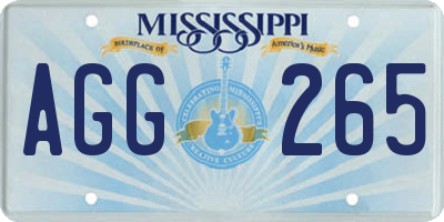 MS license plate AGG265