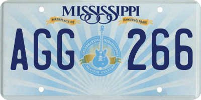 MS license plate AGG266