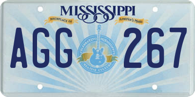 MS license plate AGG267