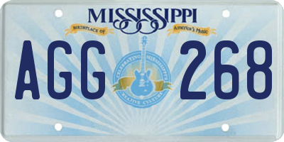 MS license plate AGG268