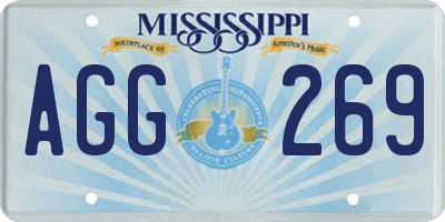 MS license plate AGG269