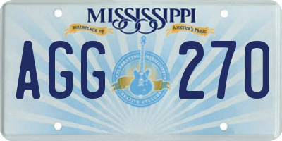 MS license plate AGG270