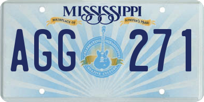 MS license plate AGG271