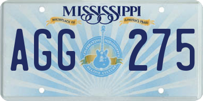 MS license plate AGG275
