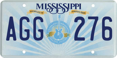 MS license plate AGG276