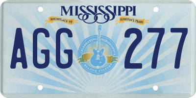 MS license plate AGG277