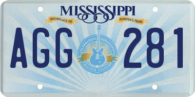 MS license plate AGG281