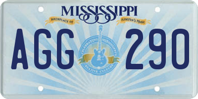 MS license plate AGG290