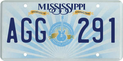 MS license plate AGG291