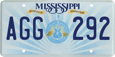 MS license plate AGG292