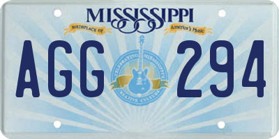 MS license plate AGG294