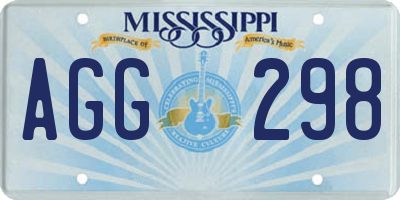 MS license plate AGG298