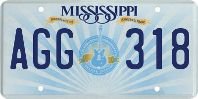 MS license plate AGG318