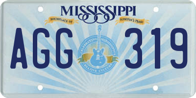 MS license plate AGG319