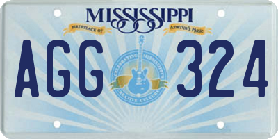 MS license plate AGG324