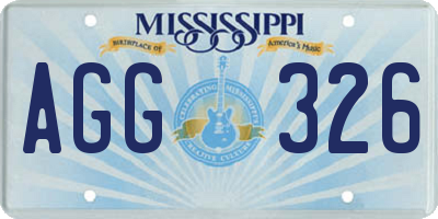 MS license plate AGG326