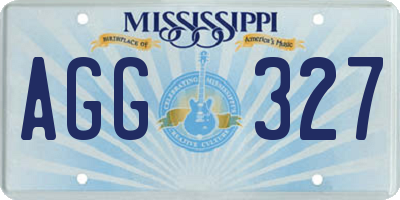 MS license plate AGG327