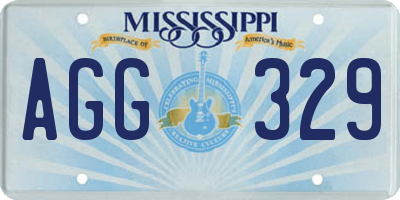 MS license plate AGG329