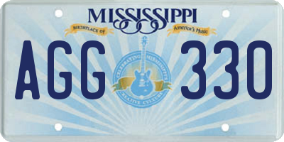 MS license plate AGG330