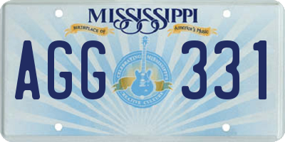 MS license plate AGG331