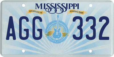 MS license plate AGG332