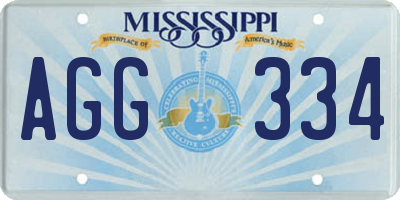 MS license plate AGG334