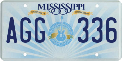 MS license plate AGG336
