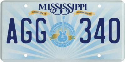 MS license plate AGG340