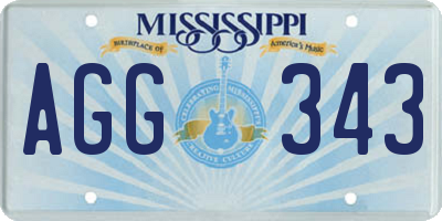 MS license plate AGG343