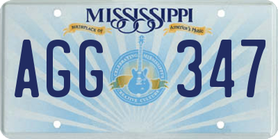MS license plate AGG347