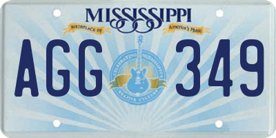 MS license plate AGG349