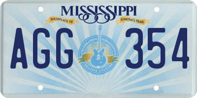 MS license plate AGG354